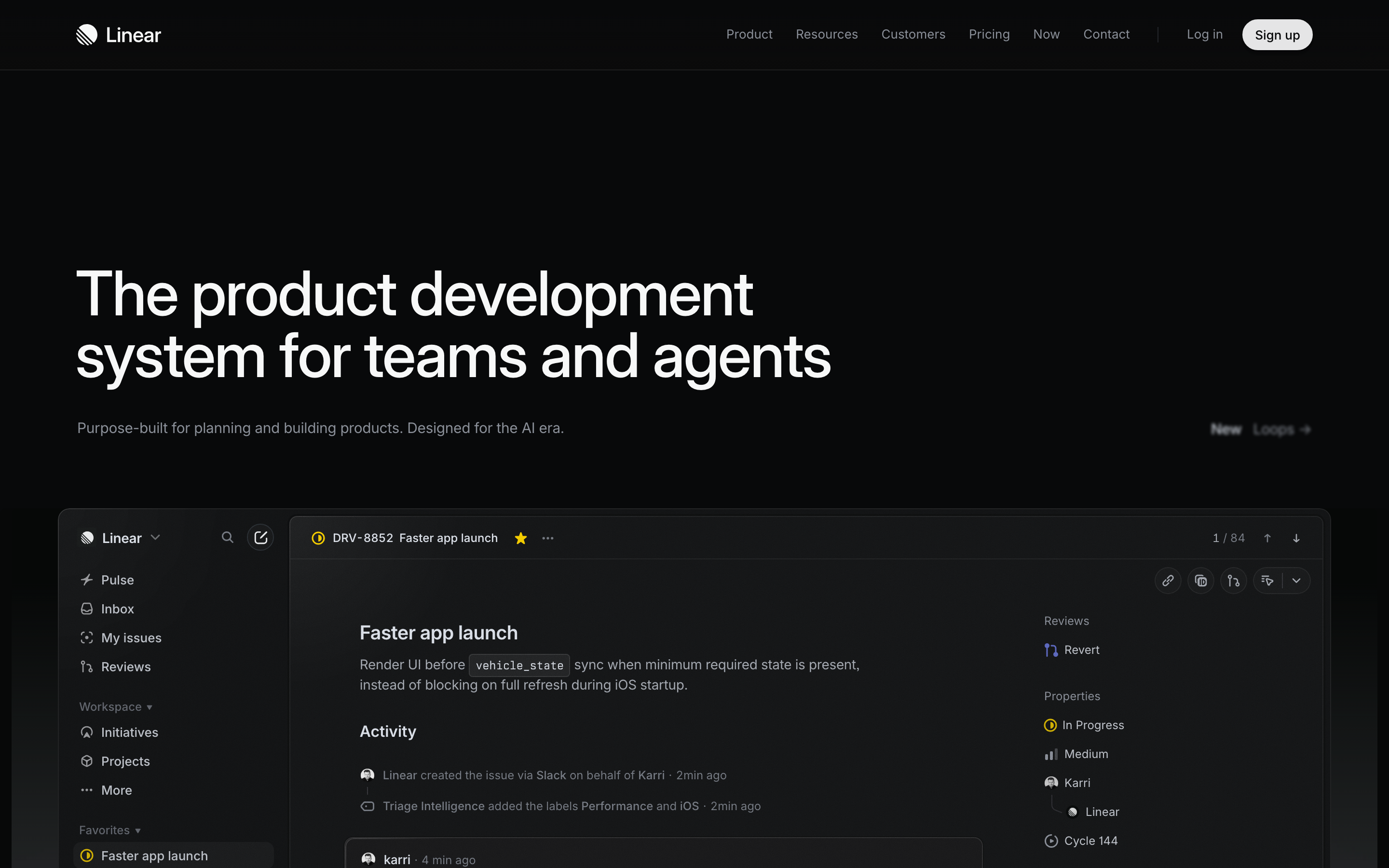 Desktop, first viewport